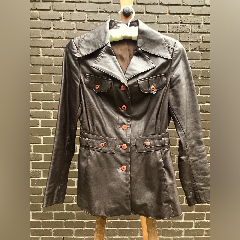 Vintage From Germany ‘60s-‘70s Faux Leather Jacket XS-S